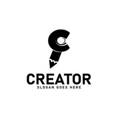 Creator logo template design concept