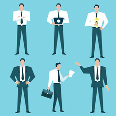 business people set
