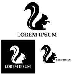 Naklejka premium Squirrel symbol illustration vector icon background