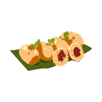 Combro indonesian food design vector