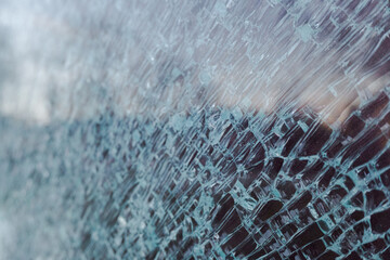 Beautifully broken glass on the street.