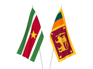 Democratic Socialist Republic of Sri Lanka and Republic of Suriname flags