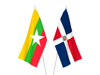 Myanmar and Dominican Republic flags