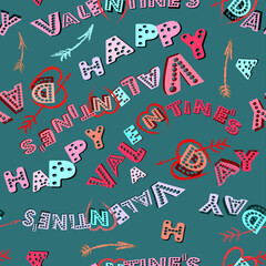 Seamless texture for Valentine's day. The theme of love and relationships. Hearts and love.Festive backgrounds for weddings and birthdays.