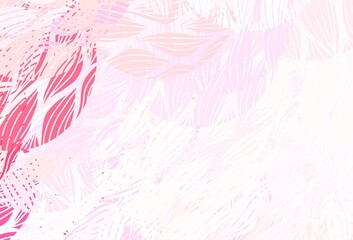 Fototapeta premium Light Pink vector background with abstract shapes.