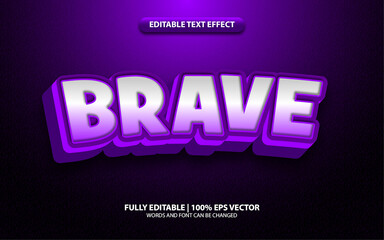 Text Effect 3D Brave