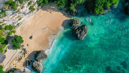 Aerial view of the beach 