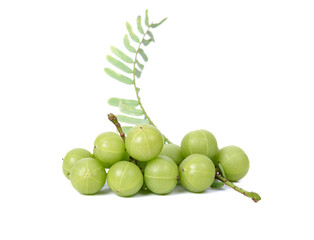 Indian gooseberry isolated on white background