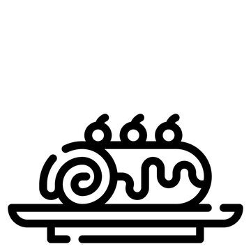 recommend clip art: roll outline icon