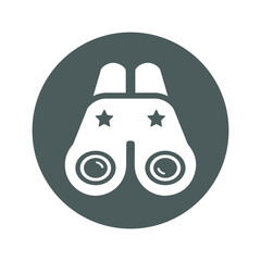 Binocular, camping icon. Gray vector sketch.65
