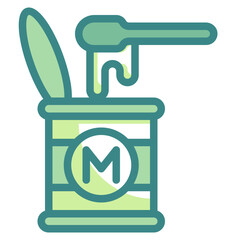 condensed blue line icon