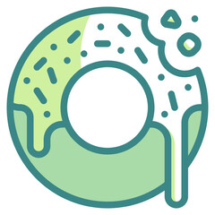 donuts blue line icon