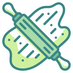 roller blue line icon