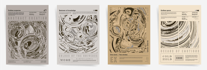 Aesthetic concept design. Water, marble, space pattern.