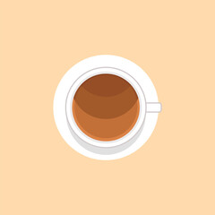Hot coffee cup icon- vector illustration. Coffee cup logo.