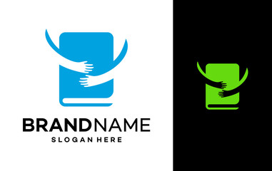 Education Care Icon. Care Book Logo Design Template Illustration Vector