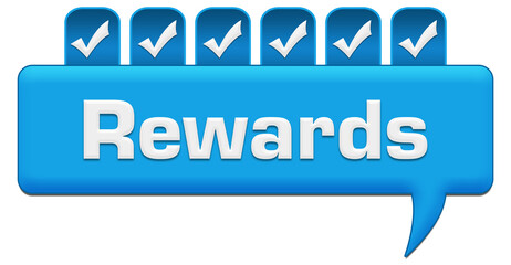 Rewards Blue Comment With Tick Mark On Top 