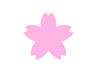 シンプルな桜のアイコンC：桜色