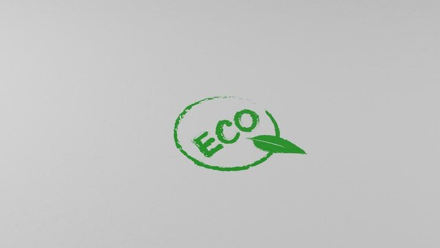 Eco stamp. Eco product marking. Green seal.