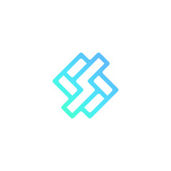 S Letter with Rectangles Tiles Web Design Template Logo Design Vector
