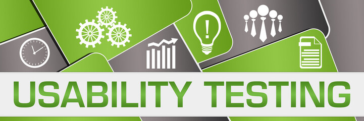 Usability Testing Green Grey Rounded Squares Texture Symbols 