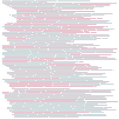 Code on screen vector illustration, flat cartoon coding lines simulation