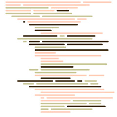 Code on screen vector illustration, flat cartoon coding lines simulation