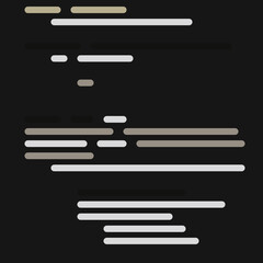 Code on screen vector illustration, flat cartoon coding lines simulation