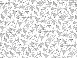Black and white background with geometric pattern.