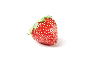 fresh ripe strawberry isolated on white background