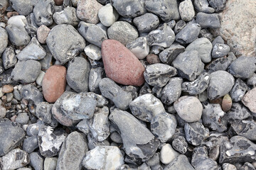 Kiesel an der Kreideküste am Kap Arkona auf Rügen