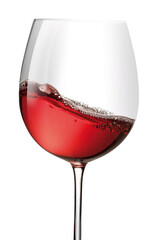 Copa de vino tinto sobre fondo blanco. glass of red wine on white background