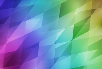 Light Multicolor vector backdrop with rhombus.