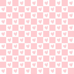 Simple hearts seamless pattern. Valentines day background. 