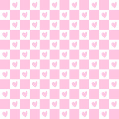 Simple hearts seamless pattern. Valentines day background. 