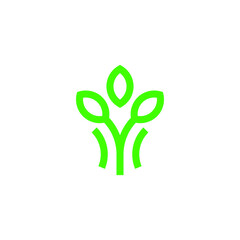 Obraz premium 3 Leaf Leaves Branch Plant Tree Logo Design Vector