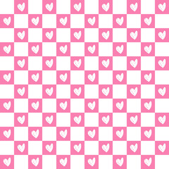 Simple hearts seamless pattern. Valentines day background. 