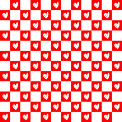 Simple hearts seamless pattern. Valentines day background. 
