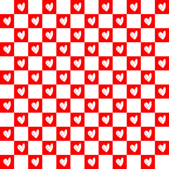 Simple hearts seamless pattern. Valentines day background. 