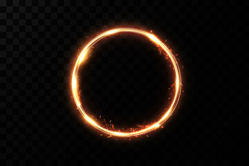 Golden ring.Vector luxury sparkling frame.Christmas decoration.