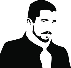 Vector art of a man's silhouette