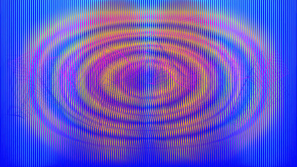 Glitch distorted geometric background . Modern art design . Noise destroyed glitched poster . Trendy defect error background with speed lines . Glitched artwork  .Hologram effect .vector 