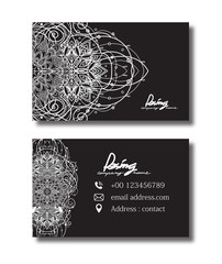 Elegant minimal modern business card design template mock up