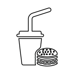 Drink, food, beverage line icon. Outline vector.65