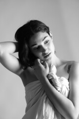 Obraz premium model woman photographed in studio