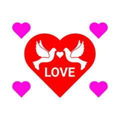 Love, valentine icon. Editable vector graphics.65