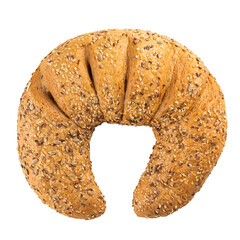 Isolated rogal oat crescent shape yeast roll butter croissant  - obrazy, fototapety, plakaty