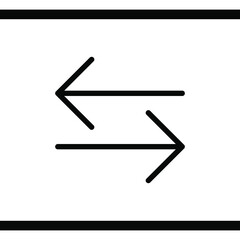 Transfer arrows icon. Data transfer vector icon. Arrow to left and right symbol for your web site design, logo. Vector illustration 