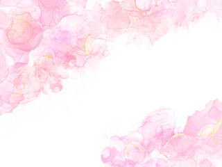Fototapeta na wymiar 桜色のアルコールインクの背景素材