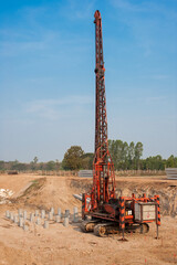 Infrastructure work for piling cranes at construction sites.